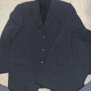 Emanuel Ungaro suit 44L pants 38/31 pinstripe